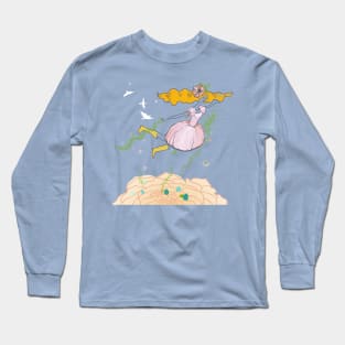 Woman Flying Nature Concept Long Sleeve T-Shirt